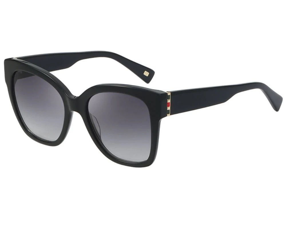 vanté 9052 oversized cat-eye polarised sunglasses - black