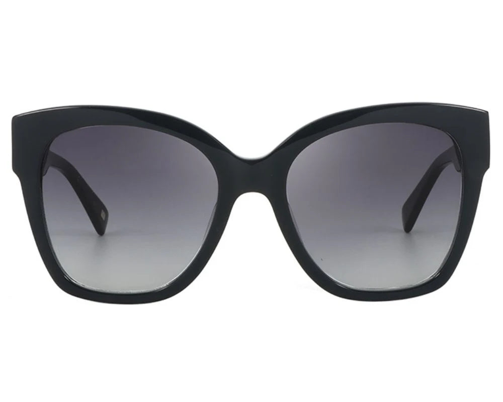vanté 9052 oversized cat-eye polarised sunglasses - black