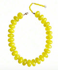 soho glossy gesin bead necklace - sunshine yellow