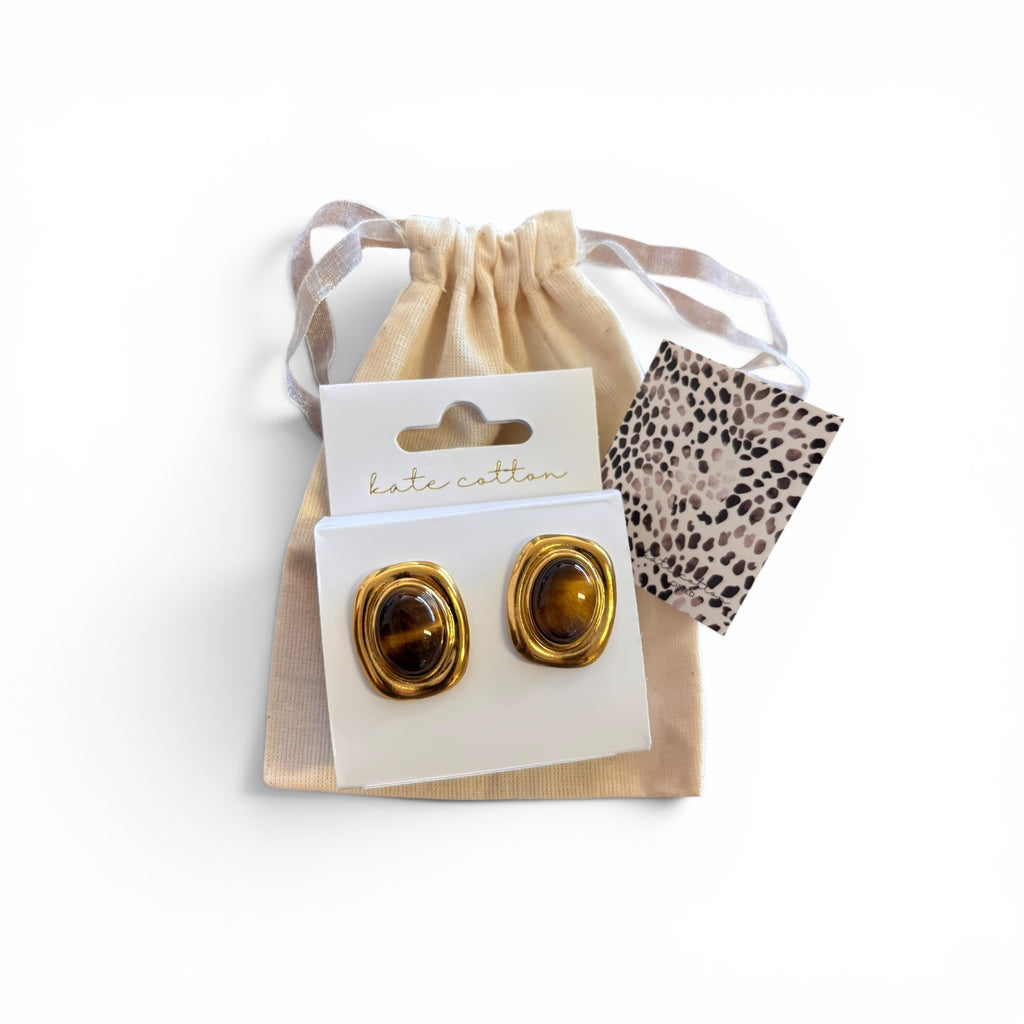 sienna tigers eye earrings