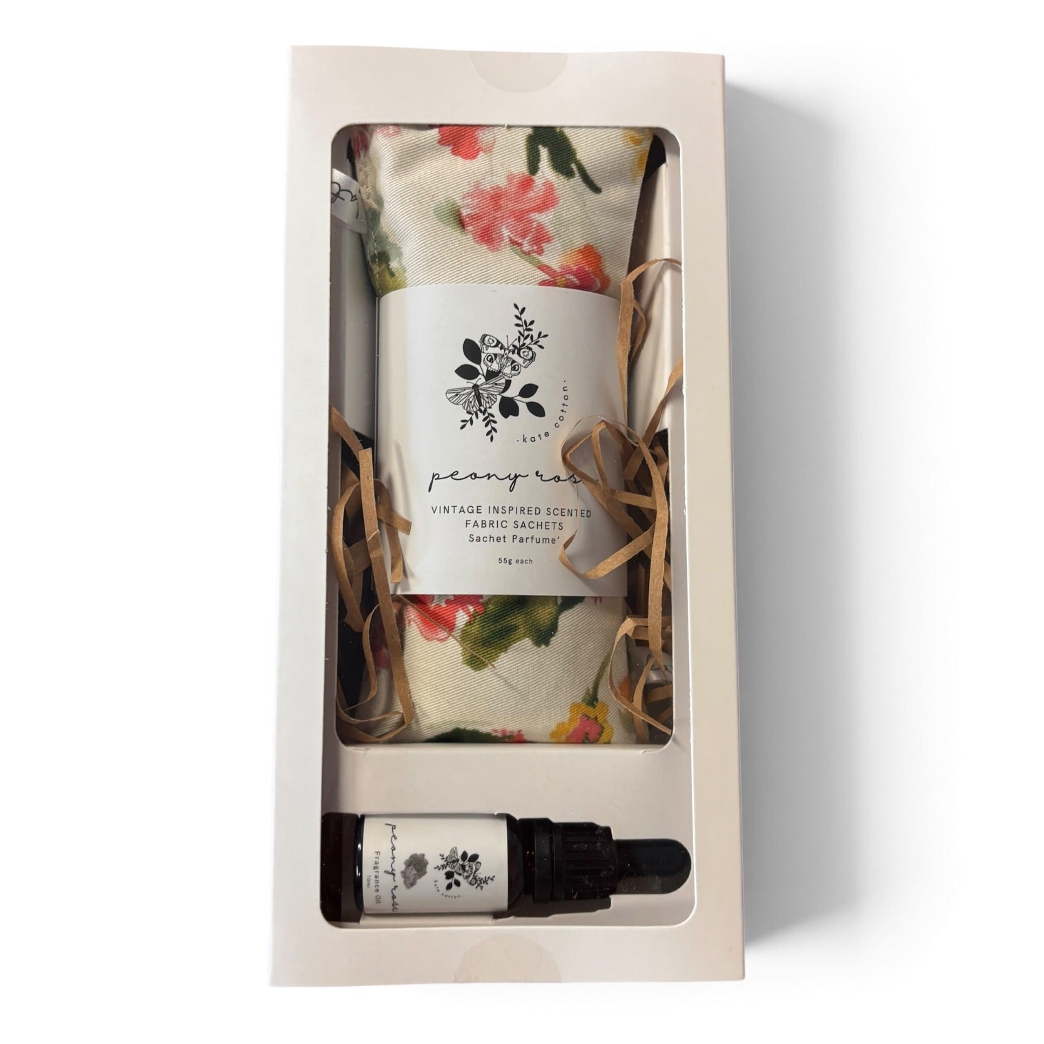 kate cotton signature gift set - peony rose