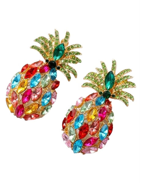 Vacay Sparkle Pineapple Earrings