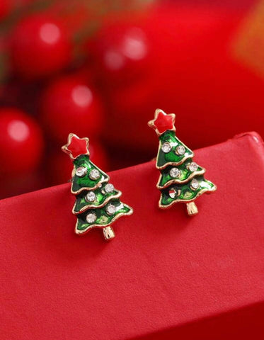 Christmas Tree Stud  Earrings