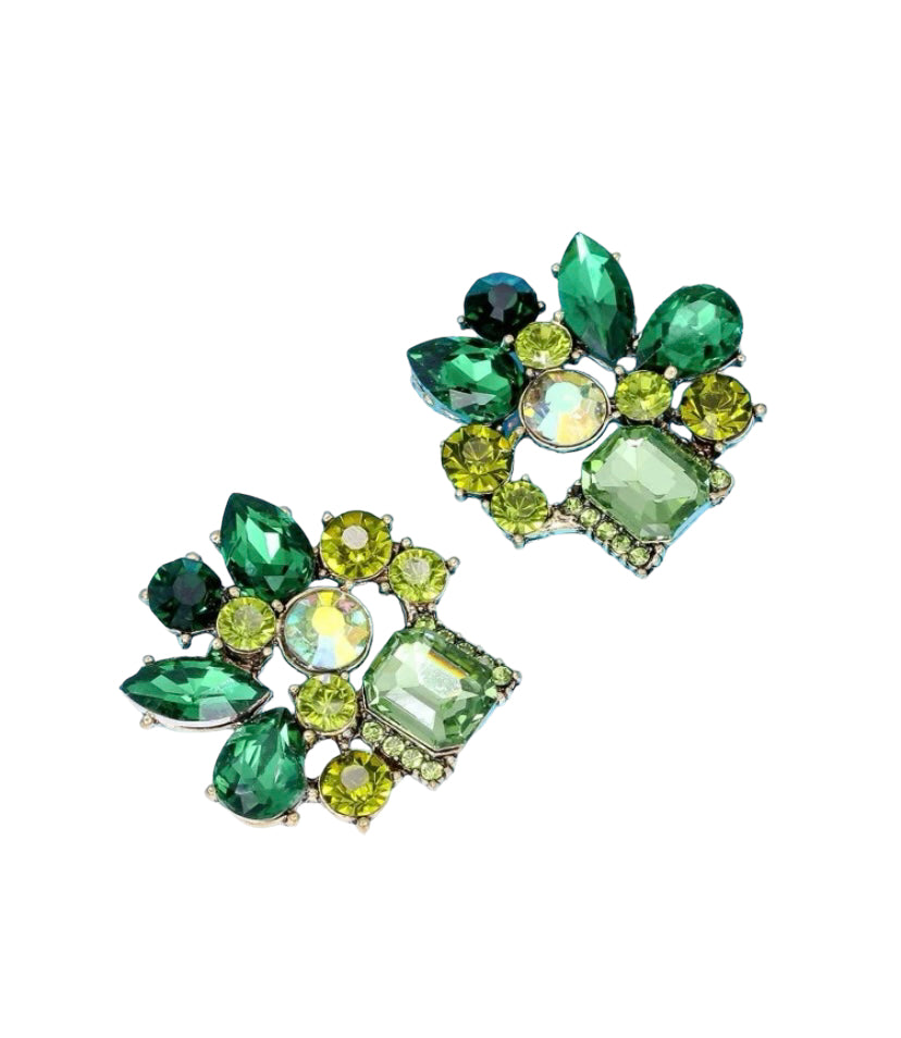 Green Vacay Night Sparkle Earrings