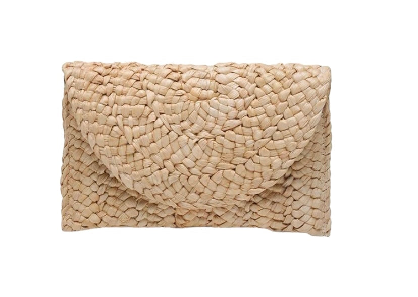 Corn Husk Clutch Vacay Dinner Bag