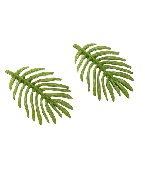 Green Coconut Leaf Earrings