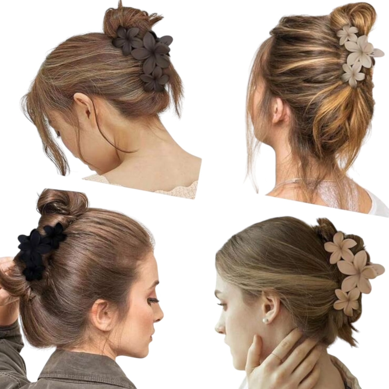 vacay flower hairclip set - 4 colours