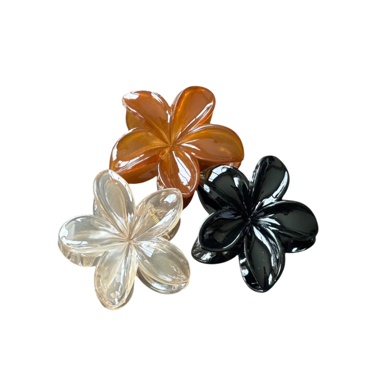 Flower Hair Claw Clip - 3 assorted autumn colours