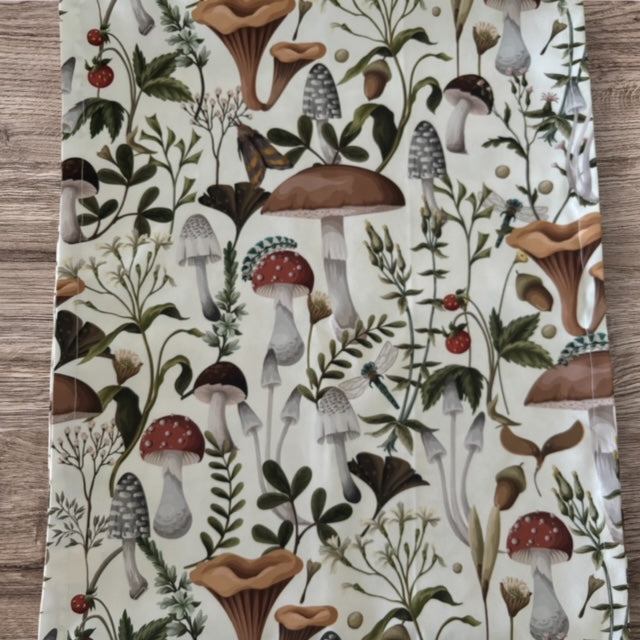 mushroom field table runner