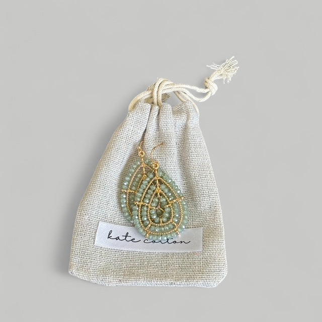 Nikki Bead Earrings - Sea Green