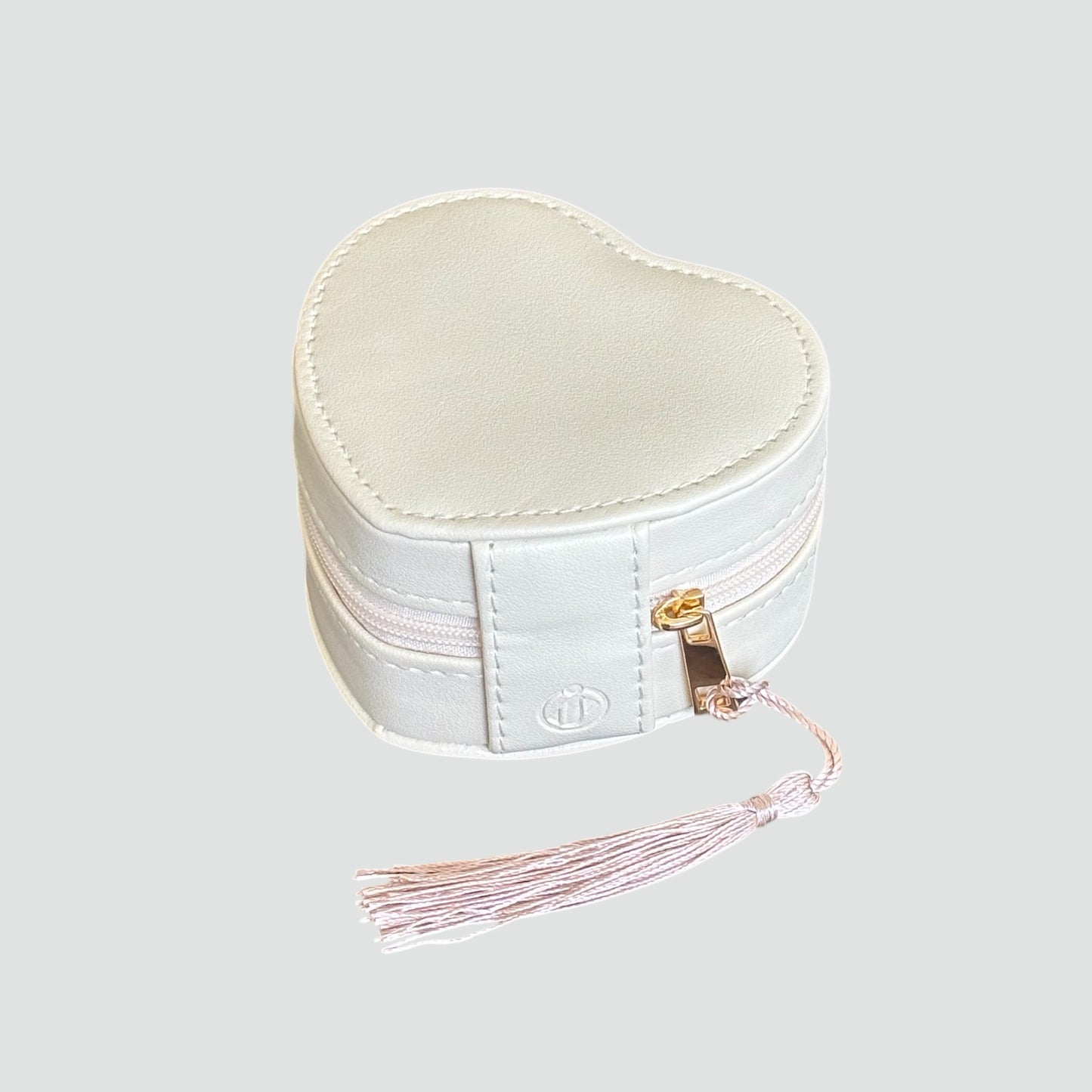 Mini Luxe Heart Jewellery Box - Cream