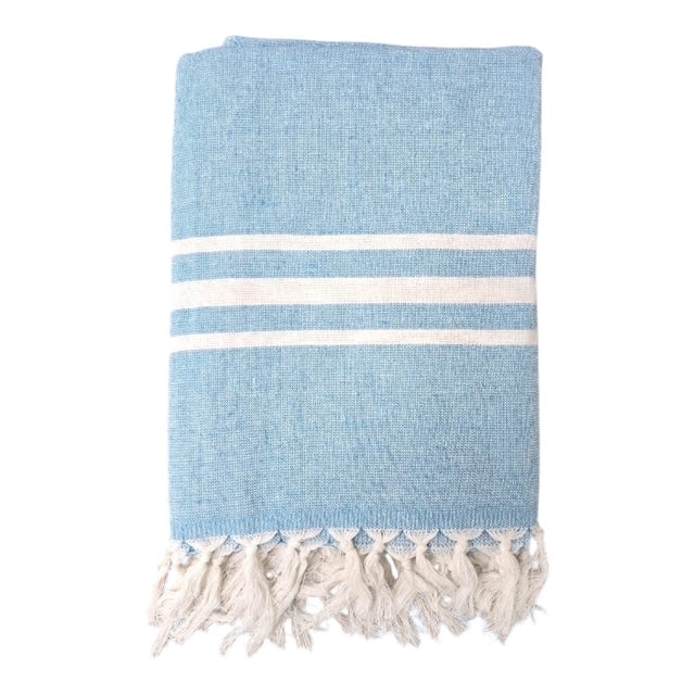 Kate Cotton Hammam Towel - Blue