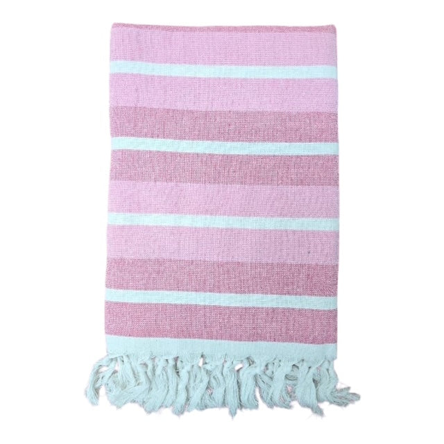 Kate Cotton Hammam Towel - Pink Stripe