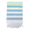 KC Hammam Towel - Blue & Green Stripe