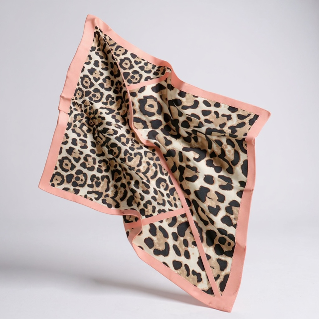 pink animal print bandana scarf