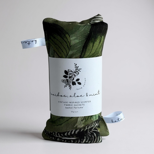 kate cotton rooibos aloe & mint vintage style scented sachets