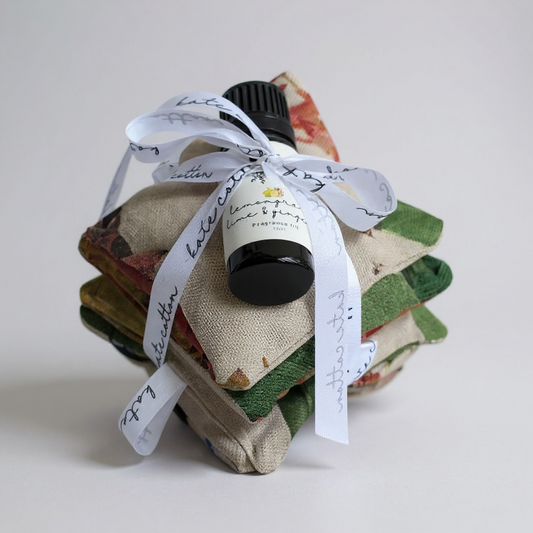 kate cotton lemongrass lime & ginger vintage style scented sachets 4pk