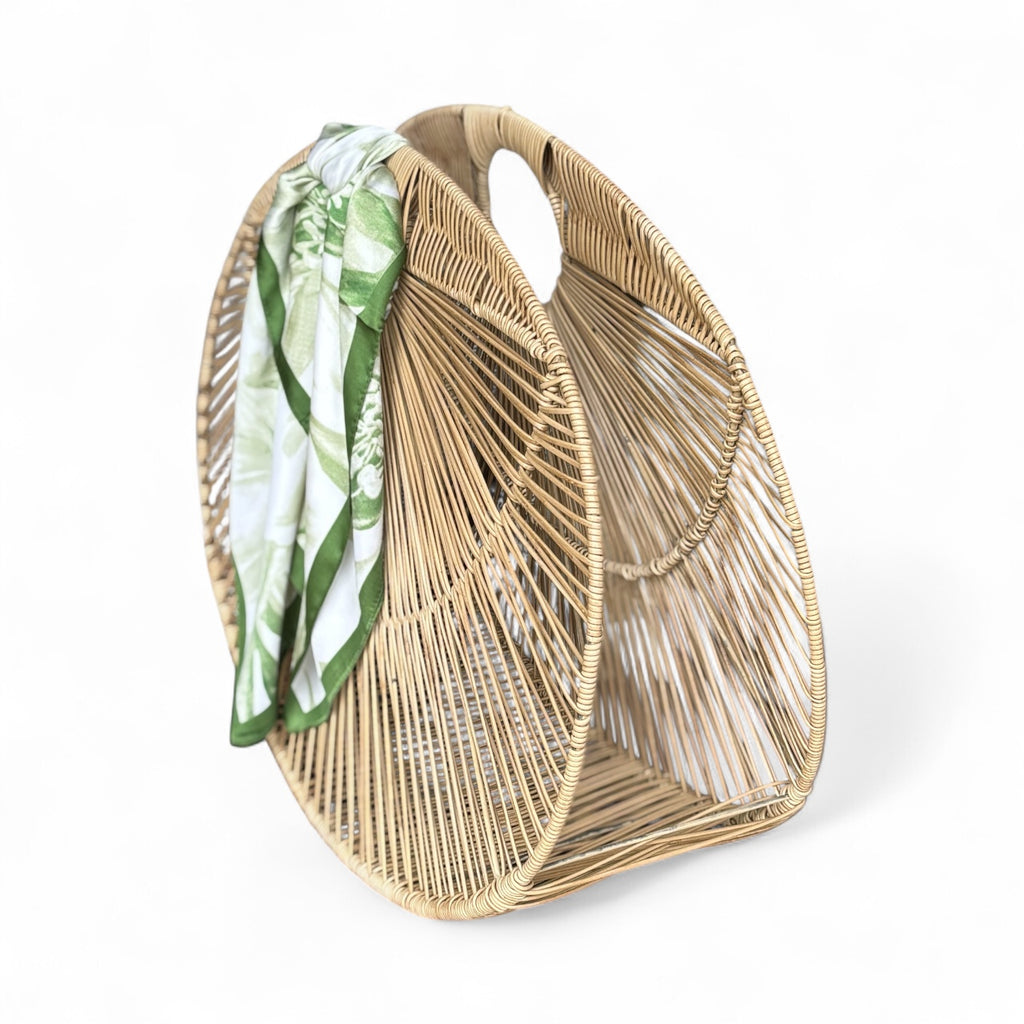 fauna botanical green print bandana scarf