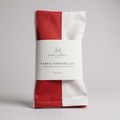 oyster stripe serviettes - red and white
