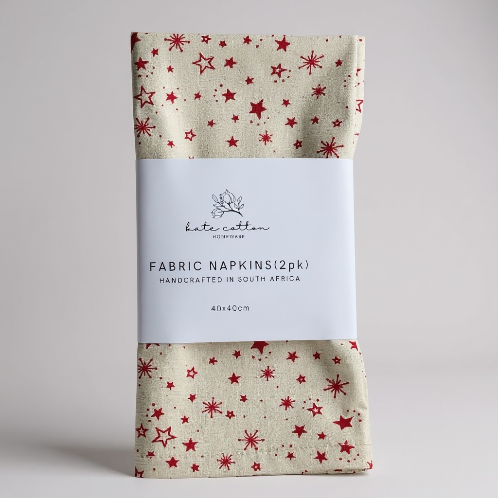 cream star serviettes