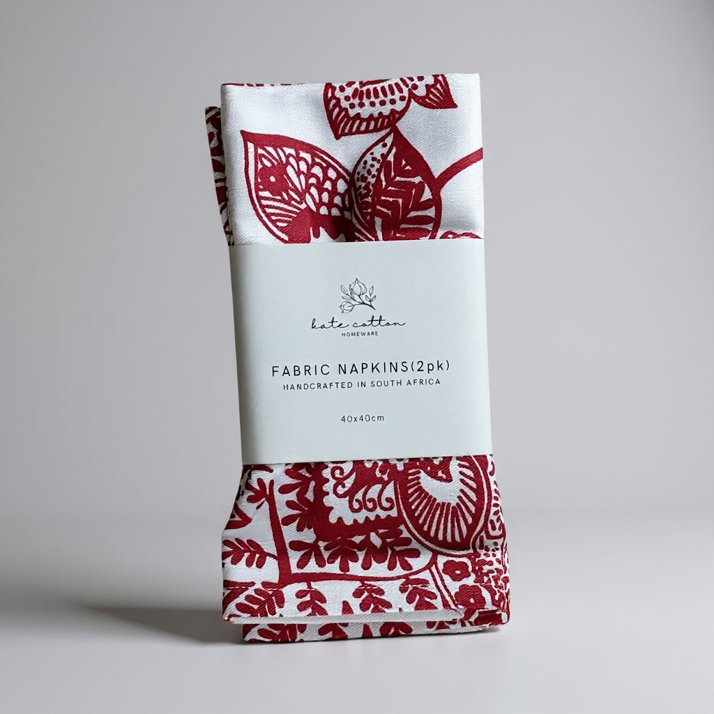 paisley red serviettes