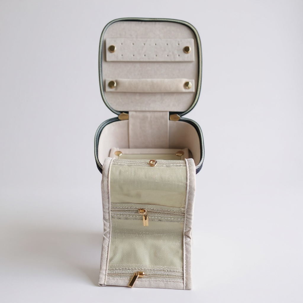 Lux Black Travel Jewellery Box