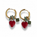 Enamel Fiesta Heart Earrings - Costume Jewellery