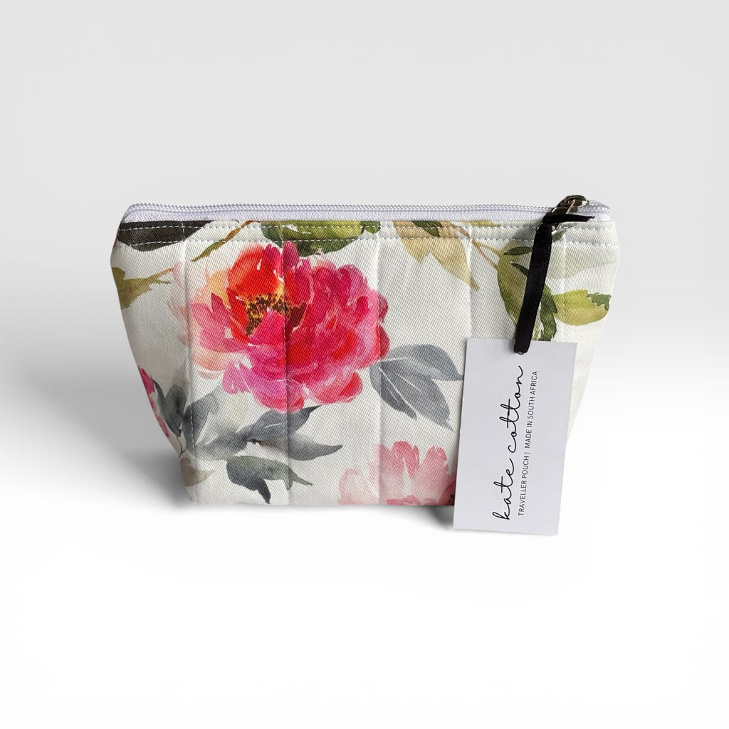 kate cotton peony pink gift set | cosmetic bag, scented sachets & fragrance oil