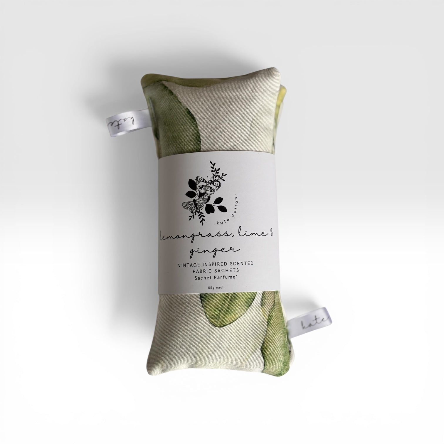 Lemongrass Botanical Gift Set | Cosmetic Bag, Scented Sachets & Fragrance Oil