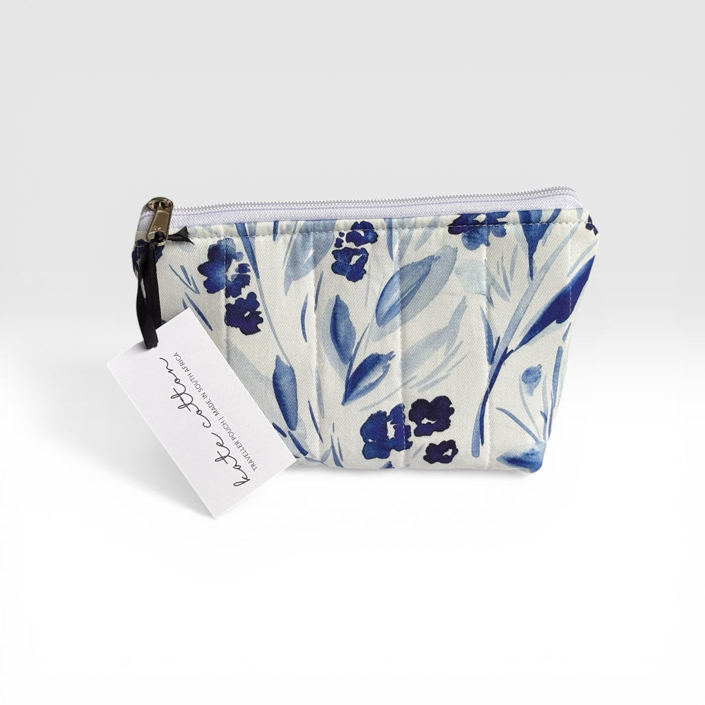 kate cotton french blue gift set | cosmetic bag, scented sachets & fragrance Oil