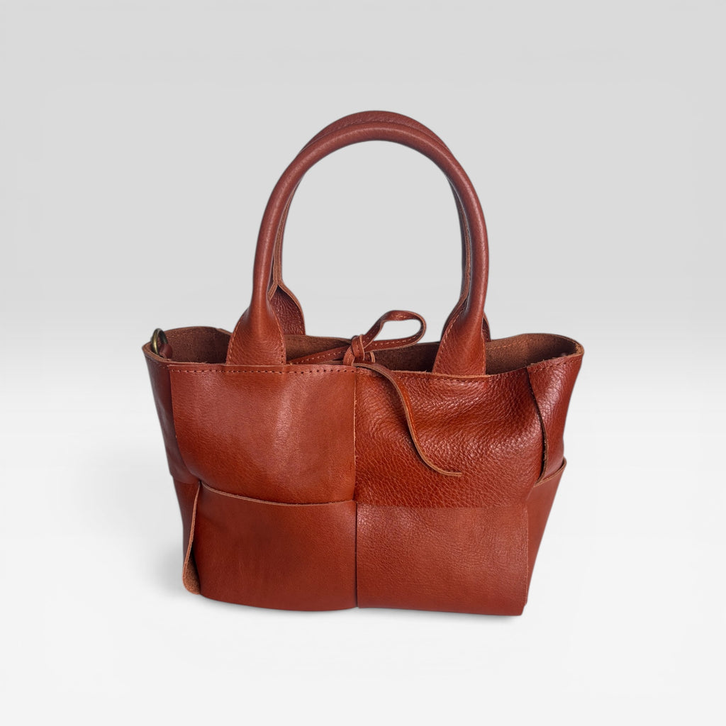 saddle leather tote bag - chestnut