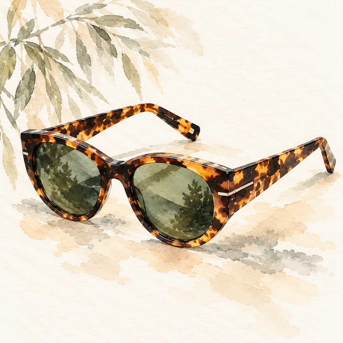 vanté 6518 sunglasses - polarise tortoiseshell olive green
