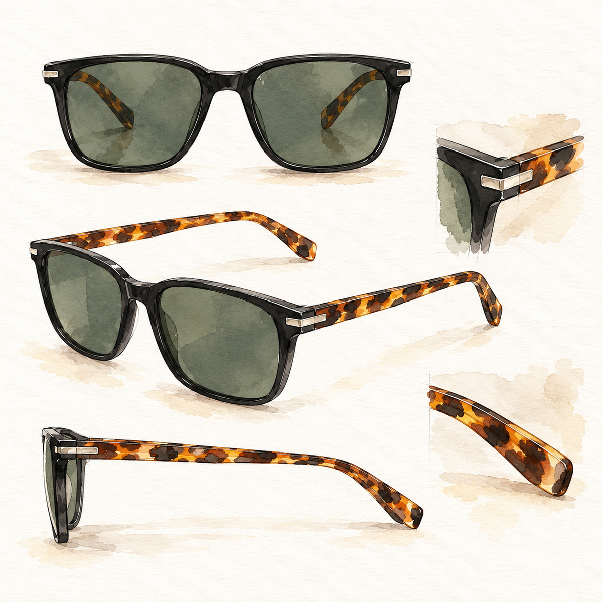 vanté 8890 sunglasses - black | tortoise shell
