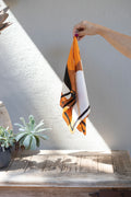 orange geo bandana scarf