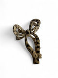 animal print bow hairclip