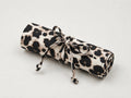 Home-Industry South Africa leopard print cotton jewellery roll with tie closure for travel organisation