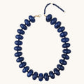 Home-Industry South Africa Soho glossy resin bead necklace in midnight blue, 50cm length.