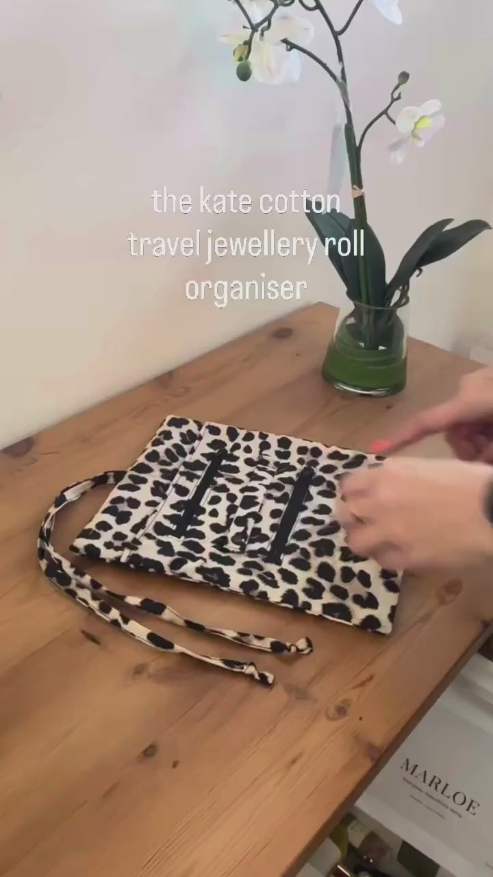 kate cotton SOUTH AFRICA Travel Jewellery Roll Organizer