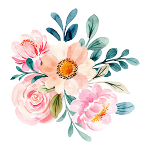 Peach Flora Card