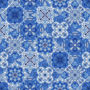 Blue Tile Card