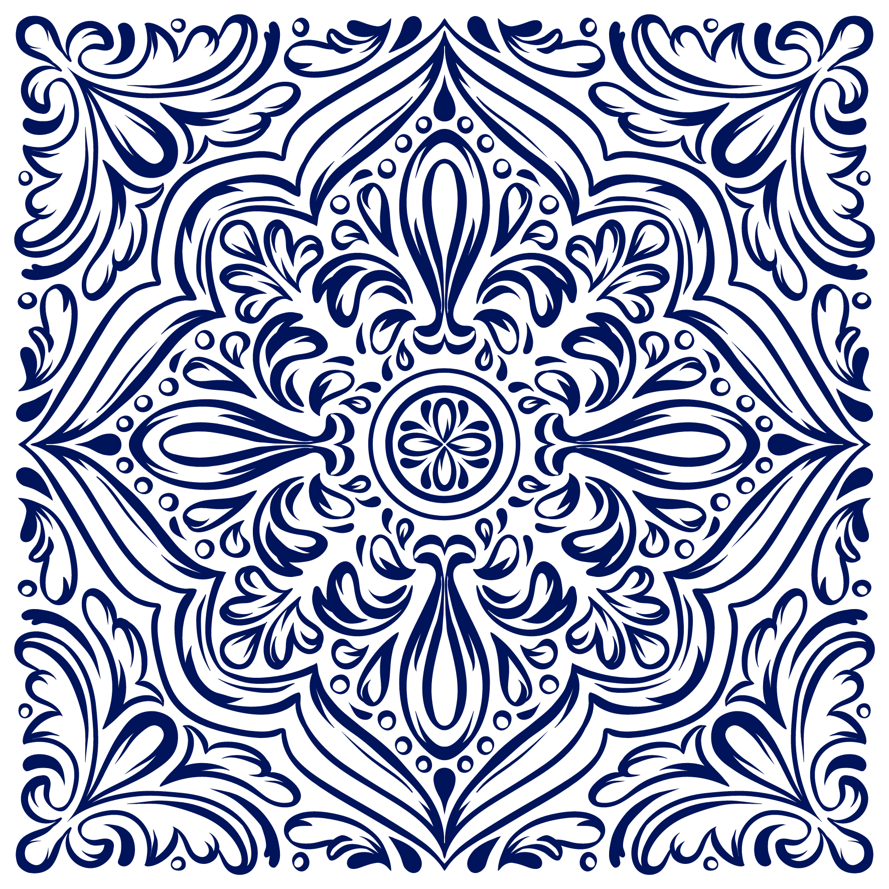 Blue Line Tile Card