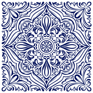 Blue Line Tile Card