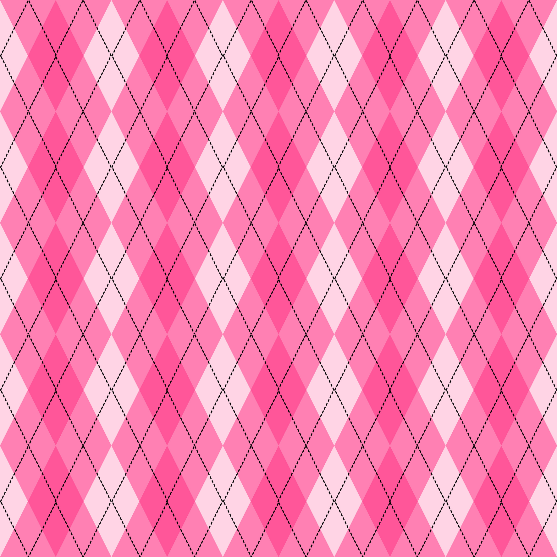 Pink Diamond Plaid Card