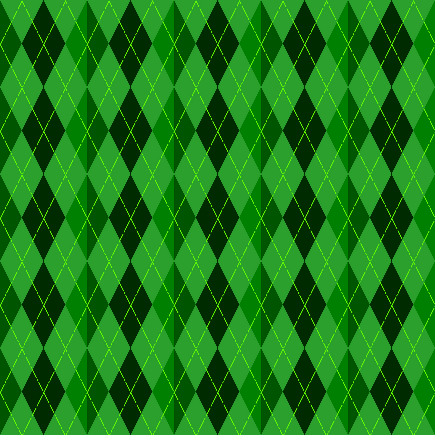 Green Diamond Plaid Card