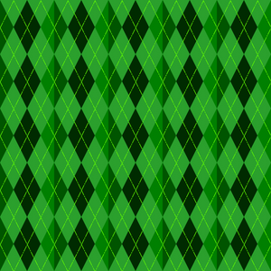 Green Diamond Plaid Card