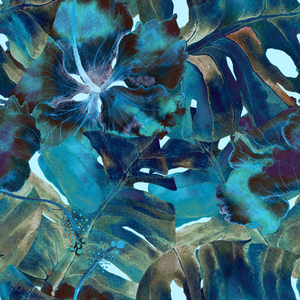 Abstract Tropical Blue Card