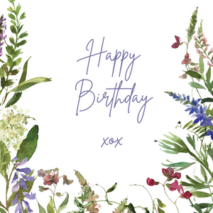 Floral Happy Birthday Card
