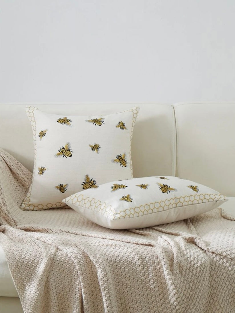 Bee Hive Embroidered Scatter
