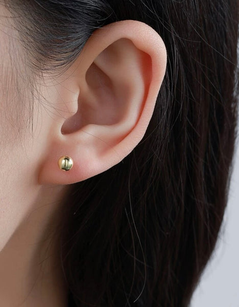Golden Dot Stud Earrings