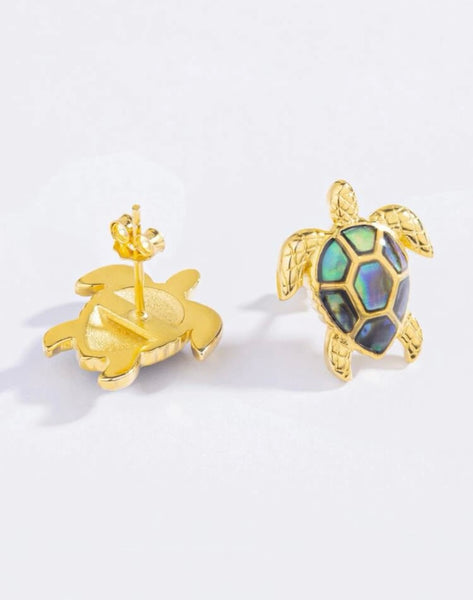 Turtle 925 Silver Earrings